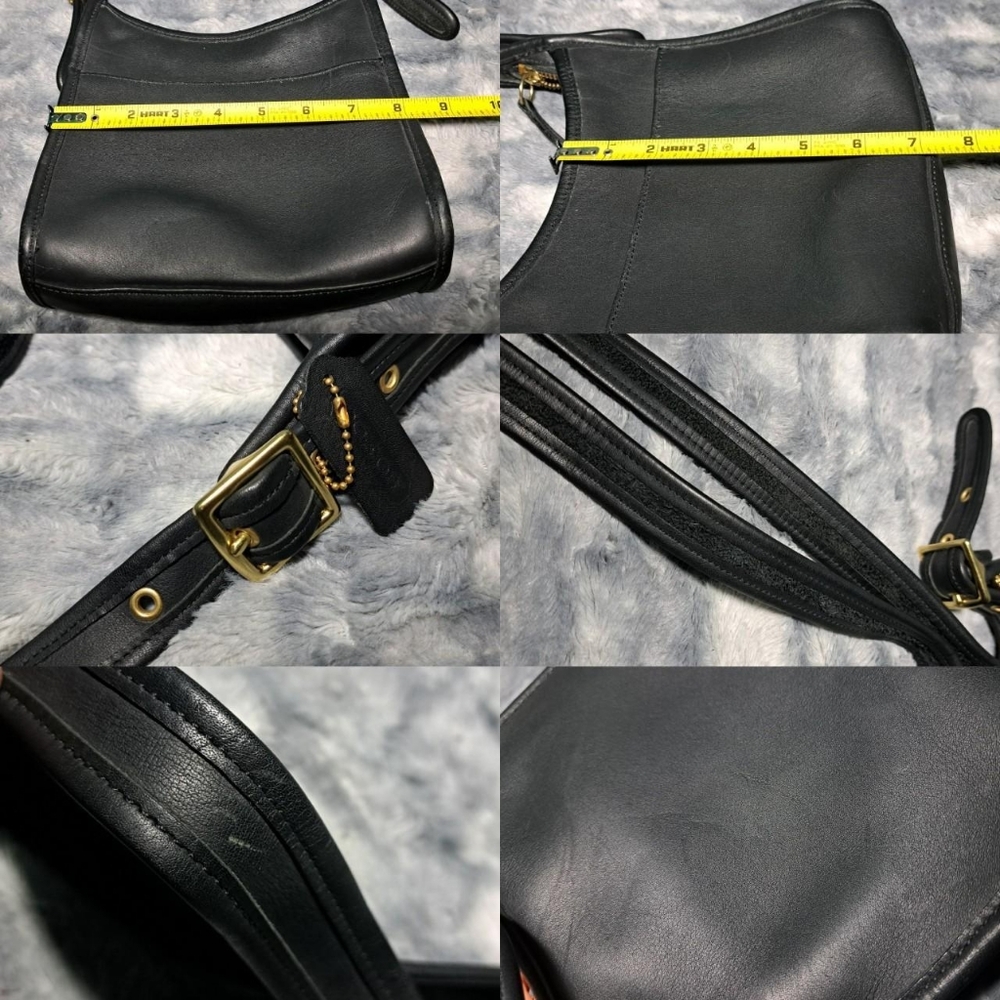 Vintage Coach 9997 Black Leather Crossbody Bag Purse - Picture 6 of 8
